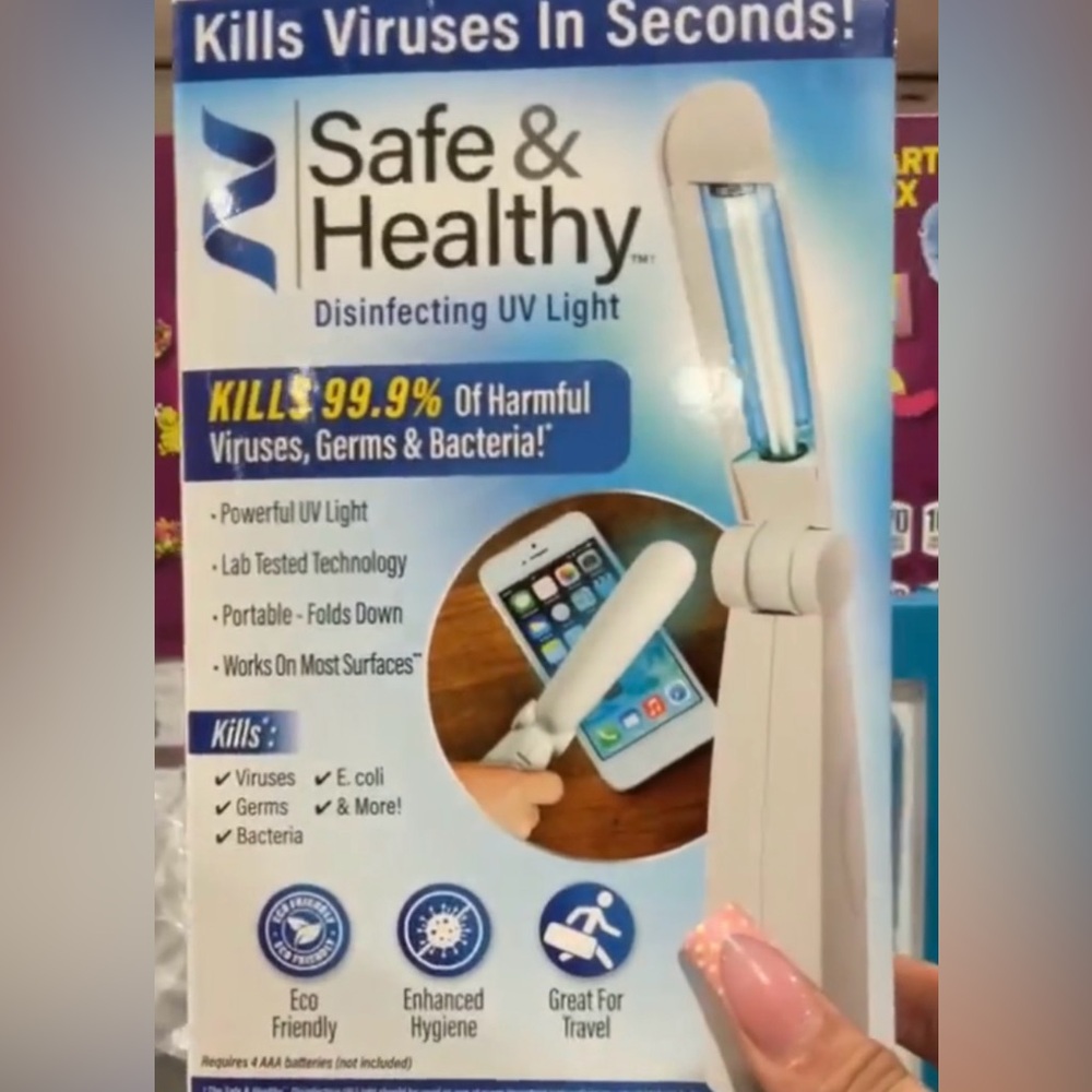 White Portable UV Disinfecting Light